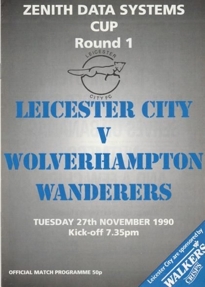 Leicester City v Wolverhampton Wanderers 27-Nov-1990