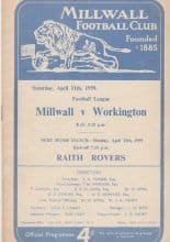 Millwall v Workington 11-Apr-1959