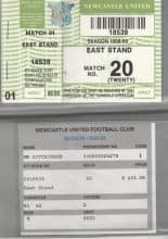 Newcastle United Season ticket 1998-99