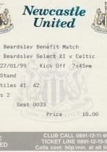 Newcastle United v Glasgow Celtic 27-Jan-1999
