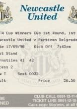 Newcastle United v Partizan Belgrade 17-Sep-1998