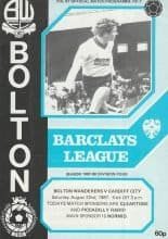 Bolton Wanderers v Cardiff City  22-Aug-1987