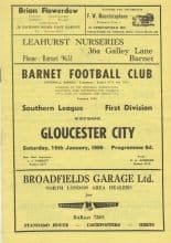 Barnet v Gloucester City 15-Jan-1966