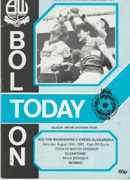 Bolton Wanderers v Crewe Alexandra   15-Aug-1987
