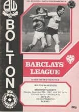 Bolton Wanderers v Stockport County 28-Dec-1987