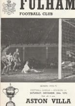 Fulham v Aston Villa  28-Nov-1970