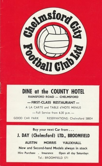 Chelmsford City v Barnet 20-Dec-1969