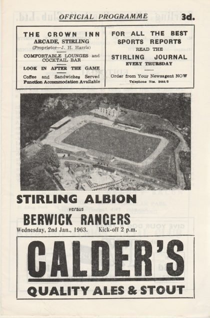 Stirling Albion v Berwick Rangers 02-Jan-1963