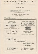 Dartford v BexleyHeath & Welling  24-Nov-1962