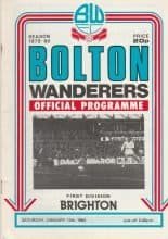 Bolton Wanderers v Brighton & Hove Albion  12-Jan-1980