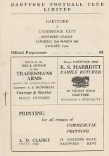 Dartford v Cambridge City 23-Mar-1963