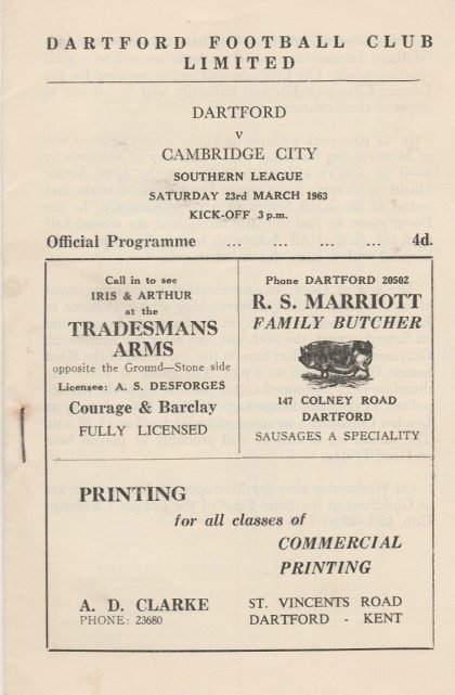 Dartford v Cambridge City  23-Mar-1963