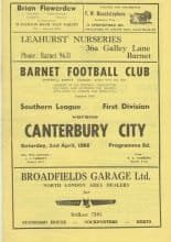 Barnet v Canterbury City 02-Apr-1966