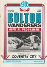 Bolton Wanderers v Coventry City 15-Apr-1980