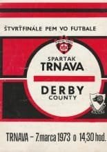 Spartak Trnava v Derby County  07-Mar-1973