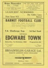 Barnet v Edgware Town  01-Oct-1966