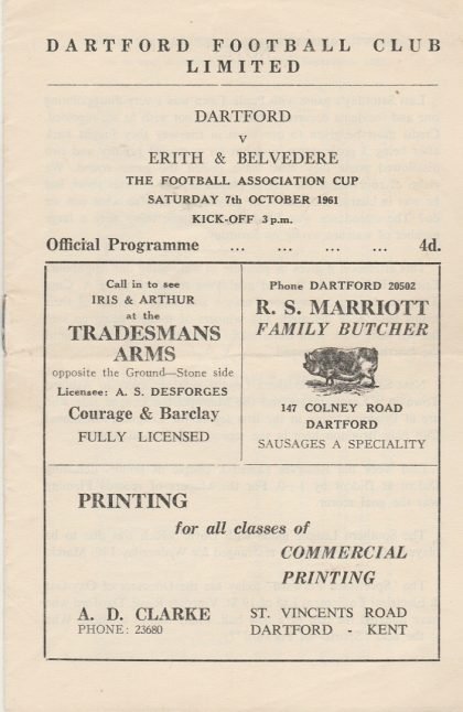 Dartford v Erith & Belvedere  07-Oct-1961