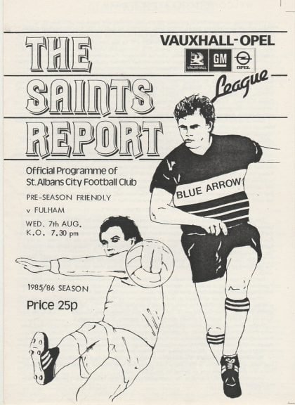 St Albans City v Fulham 07-Aug-1985