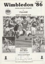 Wimbledon v Fulham 09-May-1986