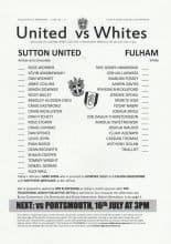 Sutton United v Fulham 09-Jul-2016