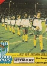 West Bromwich Albion v Grasshoppers Zurich  30-Sep-1981