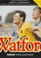 Watford v 1FC Kaiserslautern  28-Sep-1983