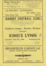 Barnet v King's Lynn 10-Dec-1966