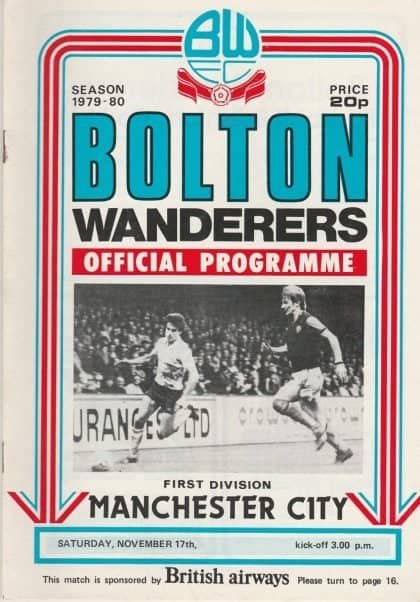 Bolton Wanderers v Manchester City 17-Nov-1979