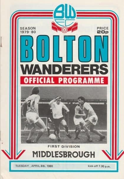 Bolton Wanderers v Middlesbrough 08-Apr-1980