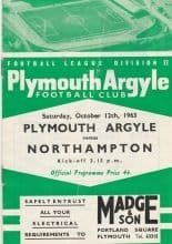 Plymouth Argyle v Northampton Town 12-Oct-1963