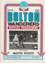 Bolton Wanderers v Nottingham Forest 01-Mar-1980