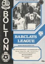 Bolton Wanderers v Peterborough United  31-Aug-1987