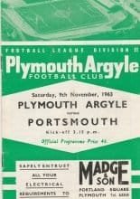 Plymouth Argyle v Portsmouth 09-Nov-1963