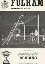Fulham v Reading 16-Jan-1971