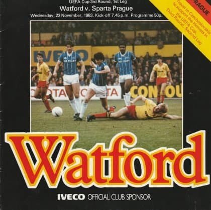 Watford v Sparta Prague 23-Nov-1983
