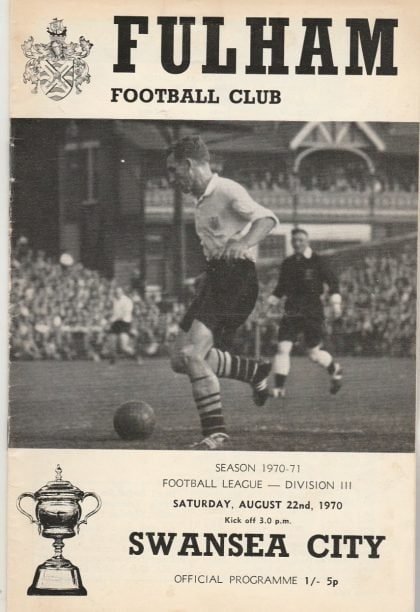 Fulham v Swansea City 22-Aug-1970