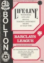 Bolton Wanderers v Torquay United 16-Jan-1988