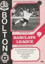 Bolton Wanderers v Wrexham 19-Dec-1987