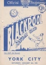 Blackpool v York City 08-Jan-1955