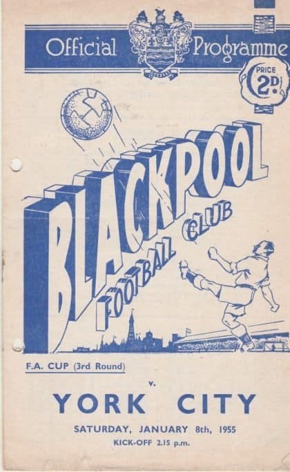 Blackpool v York City 08-Jan-1955