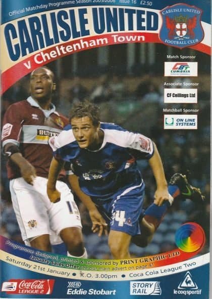 Carlisle United v Cheltenham Town 21-Jan-2006