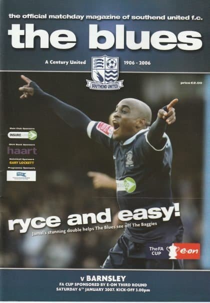 Southend United v Barnsley  06-Jan-2007