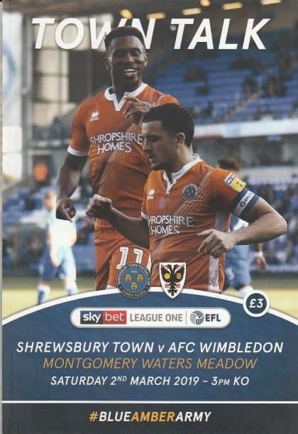 Shrewsbury Town v AFC Wimbledon  02-Mar-2019