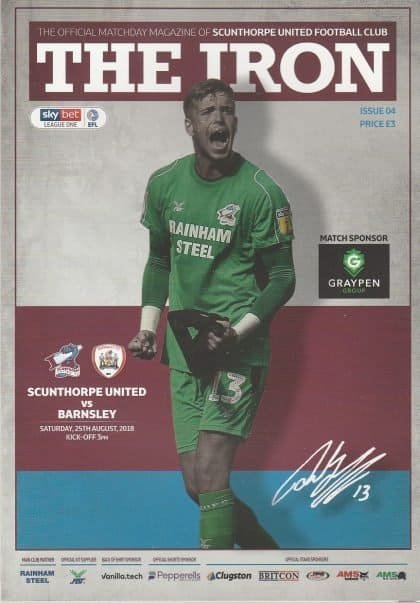 Scunthorpe United v Barnsley  25-Aug-2018