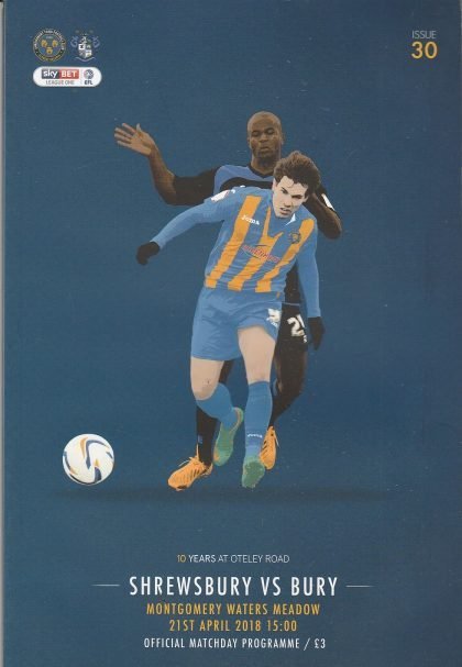 Shrewsbury Town v Bury 21-Apr-2018