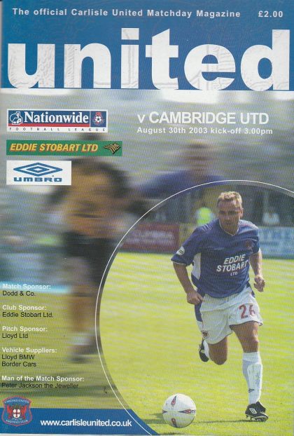 Carlisle United v Cambridge United 30-Aug-2003
