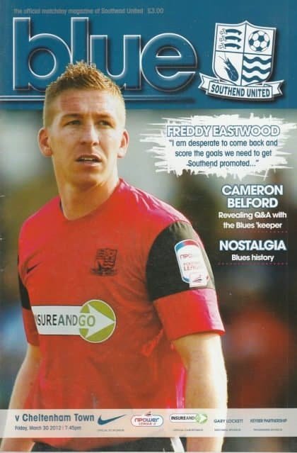 Southend United v Cheltenham Town  30-Mar-2012