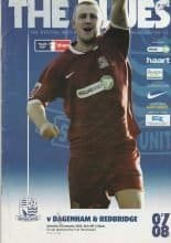Southend United v Dagenham & Redbridge  05-Jan-2008