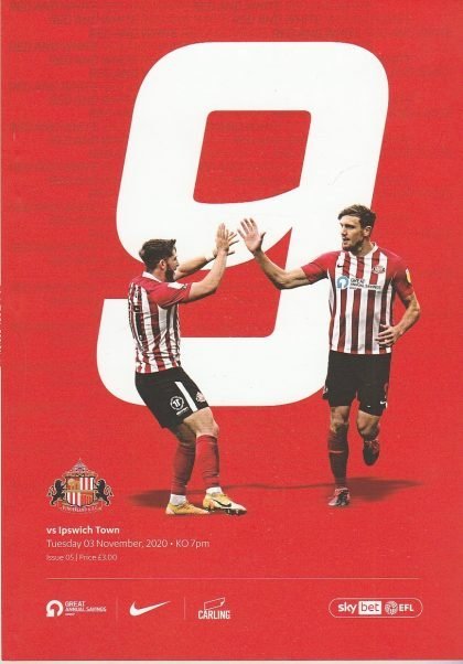 Sunderland v Ipswich Town   03-Nov-2020