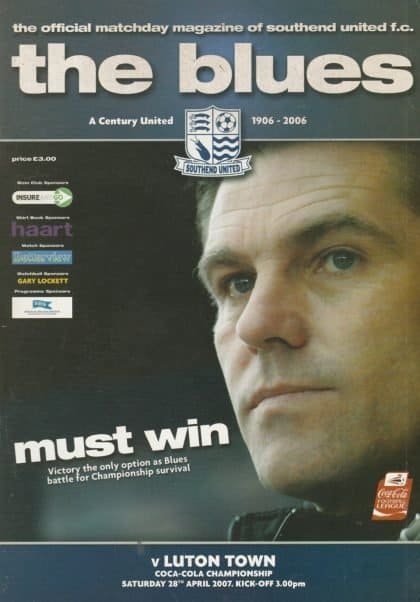 Southend United v Luton Town 28-Apr-2007